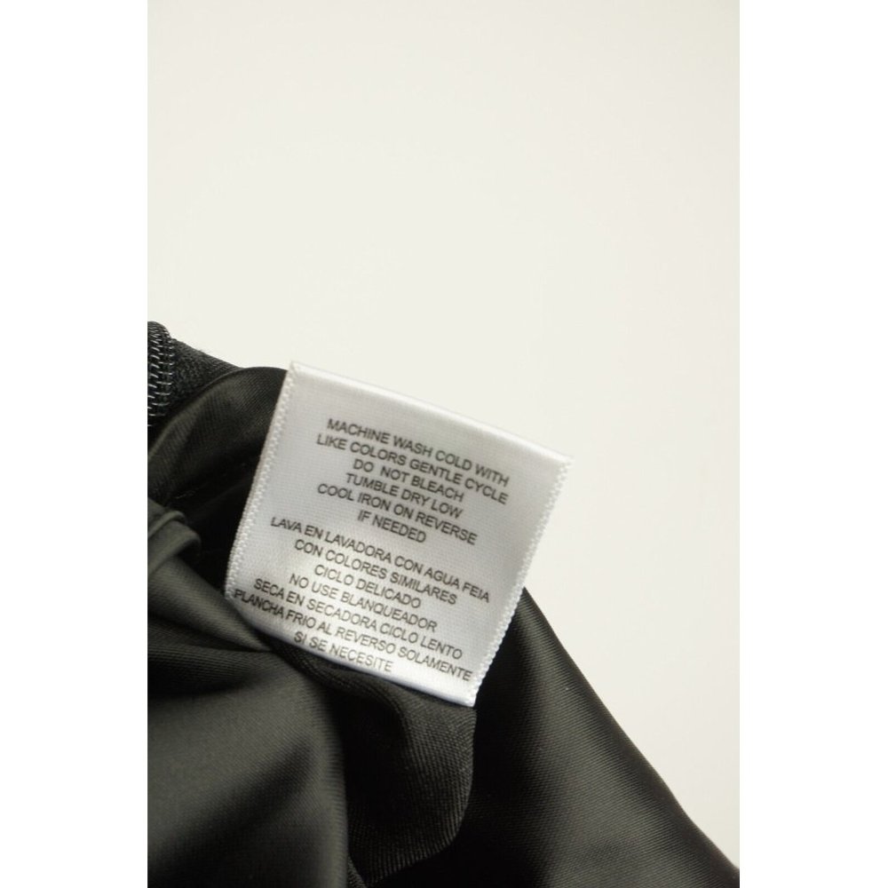 New Ever After Women's S‎ Long Sleeve Black Satin Faux Wrap Tie Waist Mini Dress - Picture 6 of 7